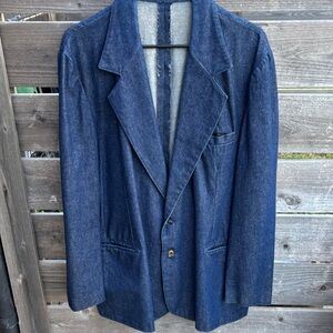 Dark Blue Denim Blazer